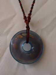 Glass Pendant, With adjustable cotton cord, £8.00 inc. FREE postage