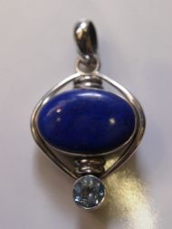 Lapis & Blue Topaz Pendant, £75.00 inc. FREE postage.