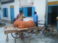 Vegetables being delivered