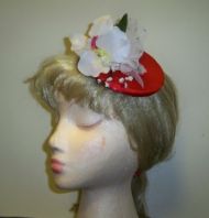 White Silk and Orchid Fascinator