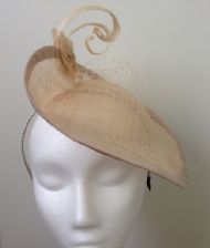 Classic Beige Fascinator/Cocktail hat
