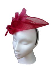 Pink Tricorn Sinamay Fascinator