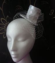 White Satin Mini Top hat