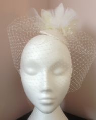 Ivory Birdcage Wedding Fascinator