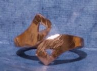 Hand Forged Flat Ended Pierced Ring