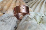 Copper Pierced (with Stars) Ring