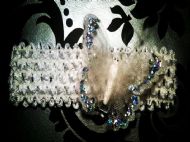 butterfly clip-on on 1.5in white hairband