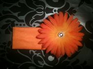 orange hairband with orange flower