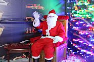 santa in his grotto