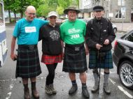 The crew about to leave Fort William on Day 7 for the Great Glen Way.