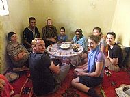 Sharing a glass of mint tea