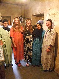 Wearing the traditional Berber dresses