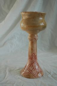 Brown and Red Goblet