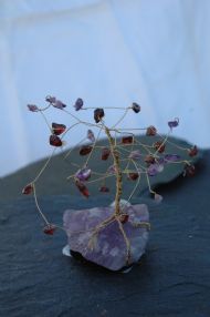 Garnet on Amethyst stone