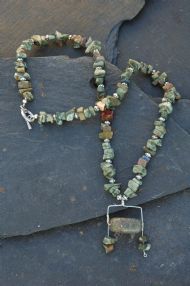 Mixed Agate with Pendant