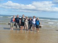 Sunday 27/7/14 - final photo-call with tired feet enjoying the water!