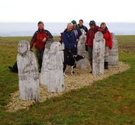 Outdoor art, with live additions - Wintringham - November 2012