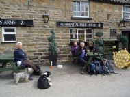 Civilised lunchstop in Lastingham - April 2013