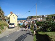 Arriving in Staithes - Aug 2013