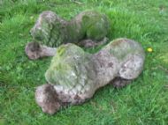 Pair of Natural Stone coloured Lions