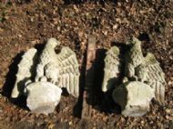 Pair of Natural stone coloured Eagles
