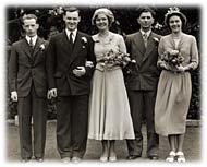 alastair and alison's wedding, eastbourne, sussex in march 1951