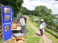 The Bee-man's stall and view along top path