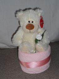 Girls Pink Small Nappy Cake