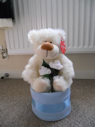 Boys Blue Small Nappy Cake