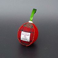 Harris tweed Christmas bauble red tartan 2