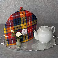 Harris tweed tea cosy bright tartan