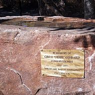 Gibby's Birdbath plaque