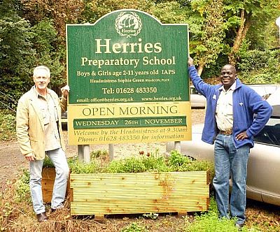 jealous mpofu gave a surprise visit to herries school in cookham berkshire