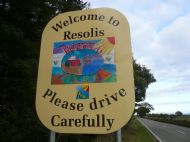 New Resolis Road Sign