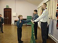 Investiture of a second Cub to Scouts
