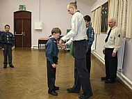 Investiture of a second Cub to Scouts 2/3