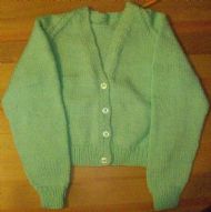 V-necked baby cardigan