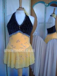 Alice Halter neck in Black/Yellow