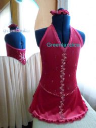 Cerise Halter Neck Dress