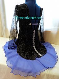 Black/Lavender March dress back view