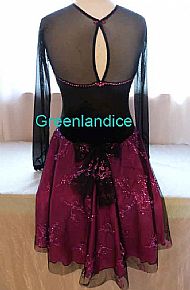 Sophie design Ice Dance dress Back View