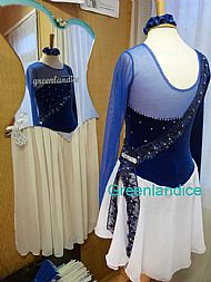 Victoria design in Royal Blue/White Back View