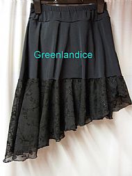 Black lace ice dance skirt