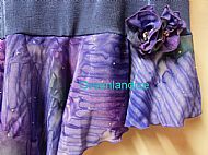 Denim Blue Flounce Skirt Close up