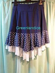 Polka Dot Ice Dance Skirt Back View