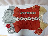Anna design in Red/ Silver Laid Flat