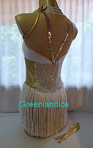 Eleanor Showtime dress White/Gold Back View
