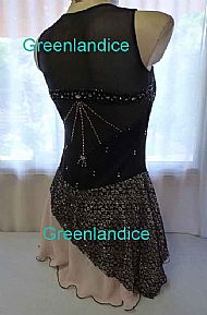 Gypsy dress in Black/Blush Back View