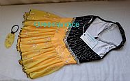 Black/Yellow Halter Flat view