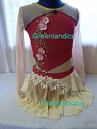 Yasmin Lexie design in Red/Cream/Gold